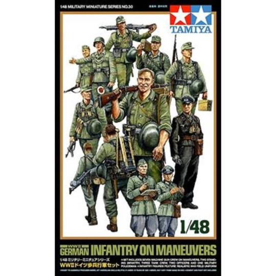 Soldats Fantassins Allemands WW2 maquette 1/48  TAMIYA