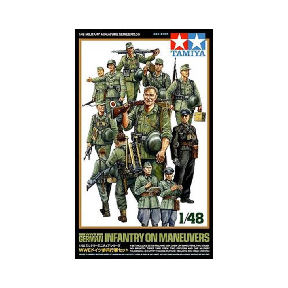Soldats Fantassins Allemands WW2 maquette 1/48  TAMIYA