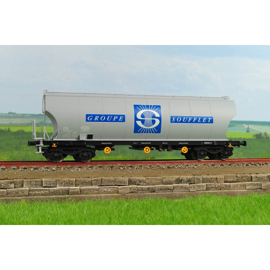 Wagon Tremie Cerealier bogies Soufflet 1/87 HO MARKLIN