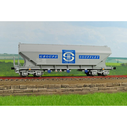 Wagon Tremie Cerealier bogies Soufflet 1/87 HO MARKLIN
