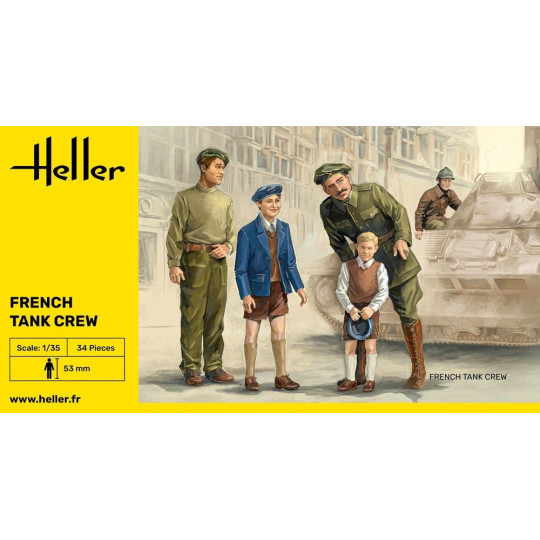 Equipage de char français maquette 1/35 HELLER