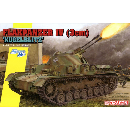 Char WW2 Flakpanzer IV (3cm) "kugelblitz" maquette 1/35 DRAGON
