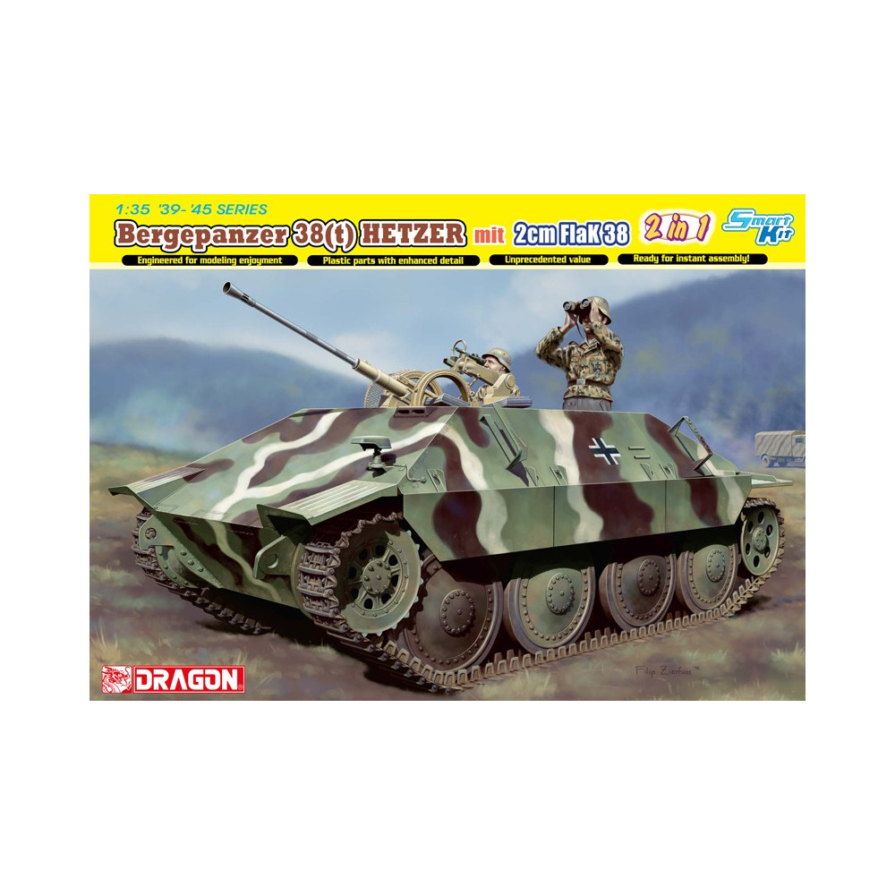 Char WW2 BergePanzer 38 T HETZER 1/35 DRAGON