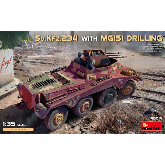 Camion char Sd.Kfz 234/4 8X8 & MG 151 maquette 1/35 MINIART