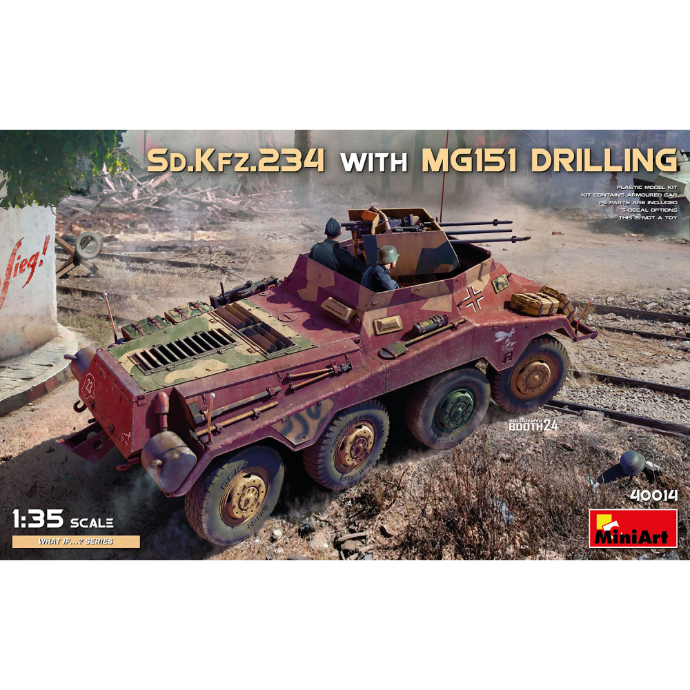 Camion char Sd.Kfz 234/4 8X8 & MG 151 maquette 1/35 MINIART