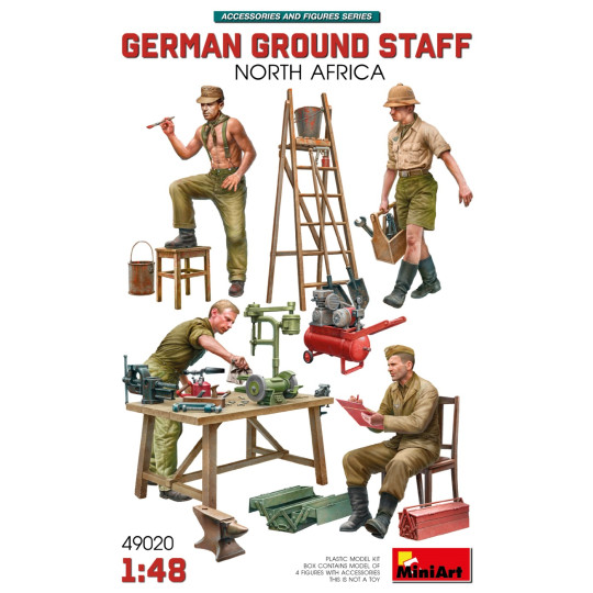 Set figurines mécaniciens Allemagne WW2 1/48 MINIART