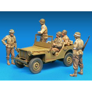 Equipage Jeep & MP US WW2 maquette 1/35 MINIART