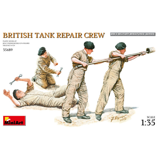 figurines soldats équipage char anglais WW2 maquette 1/35 MINIART