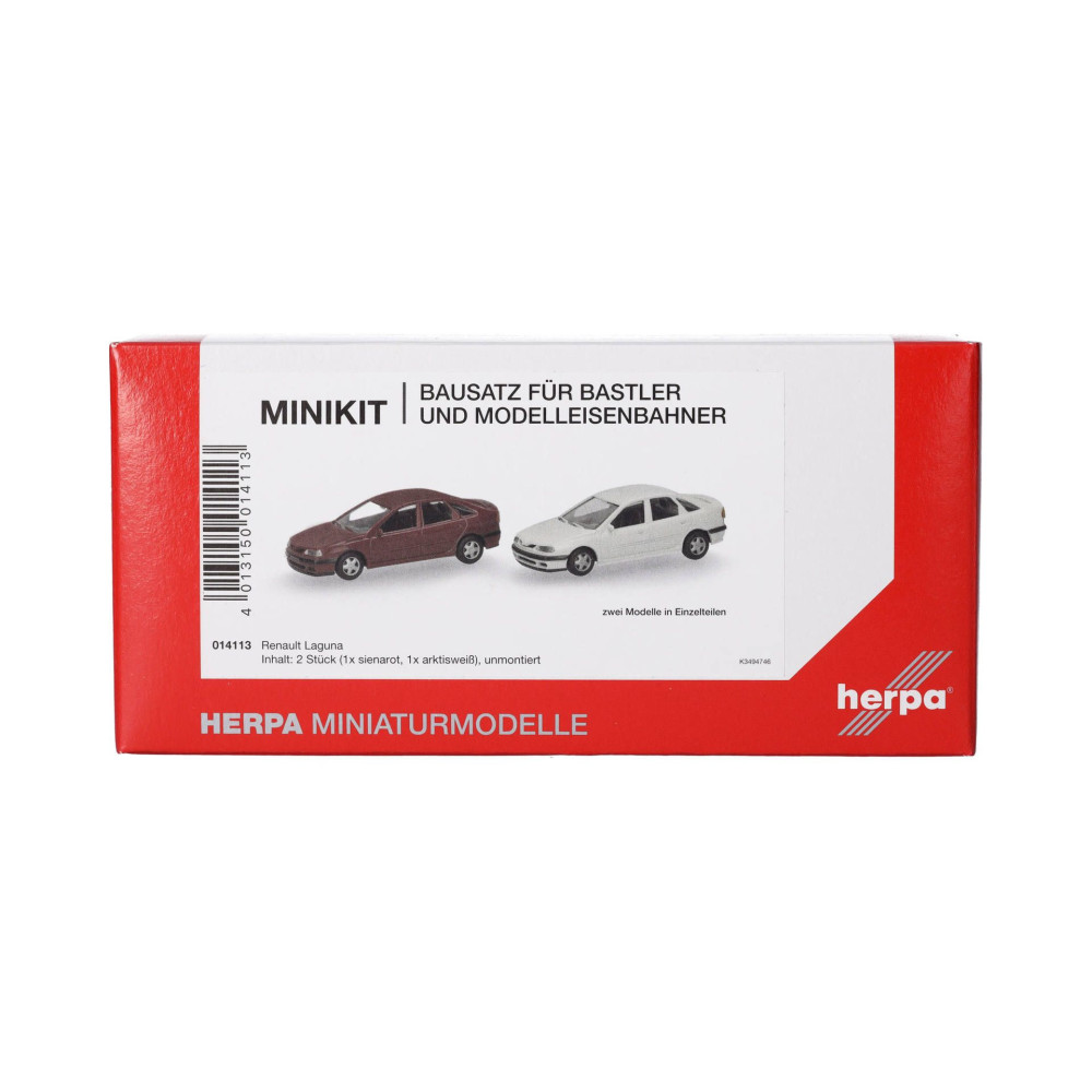 RENAULT Laguna (2 pièces) rouge et blanc Mini kit 1/87 HERPA