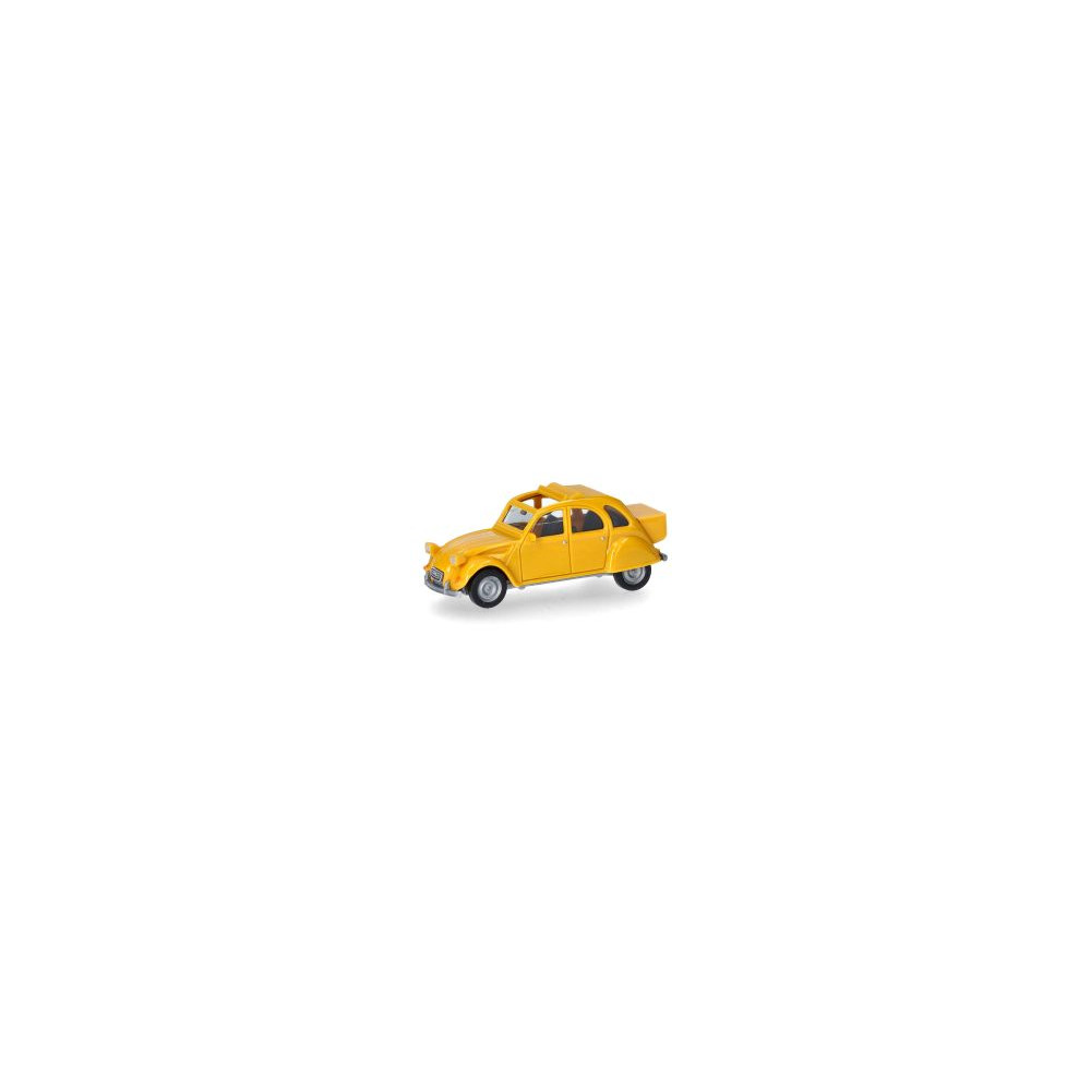 CITROEN 2CV avec malle arrière jaune 1/87 HERPA