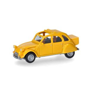 CITROEN 2CV avec malle arrière jaune 1/87 HERPA