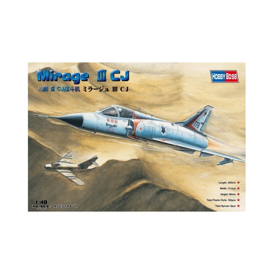 Dassault Mirage III CJ Israel maquette 1/48 HOBBY BOSS