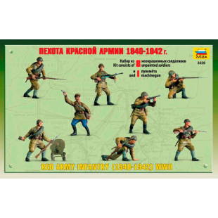 Infanterie soviétique 1940/42 WW2 maquette 1/35 ZVEZDA
