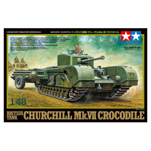 Tank Char WW2 CHURCHILL Mk.VII Crocodile maquette 1/48 TAMIYA Tank Char WW2 CHURCHILL Mk.VII Crocodile maquette 1/48 TAMIYA