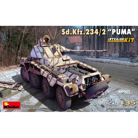 Camion char Sd.Kfz 234/2 PUMA 8X8 maquette intérieur 1/35 MINIART