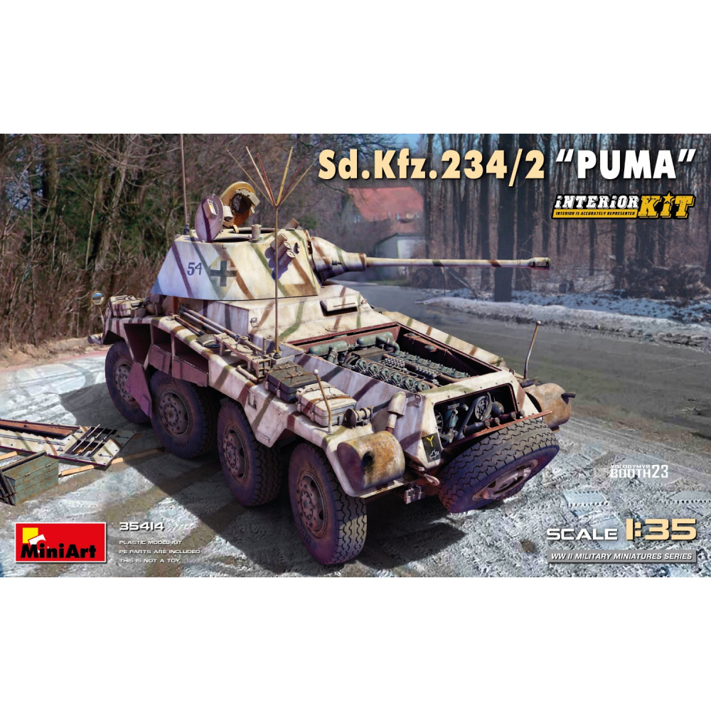 Camion char Sd.Kfz 234/2 PUMA 8X8 maquette intérieur 1/35 MINIART