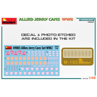 Jerrycans  Alliés WW2 maquette 1/48 MINIART