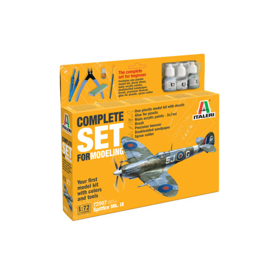 SET avion WW2 RAF SPITFIRE Mk.VB avec outils maquette 1/72 ITALERI