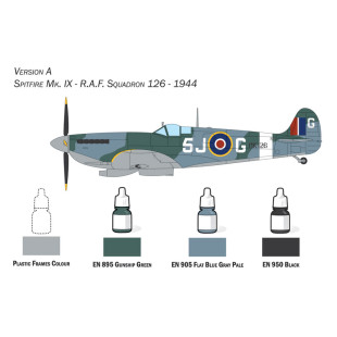 SET avion WW2 RAF SPITFIRE Mk.VB avec outils maquette 1/72 ITALERI