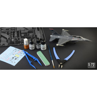 SET avion F-16 C/D Night Falcon avec outils maquette 1/72 ITALERI