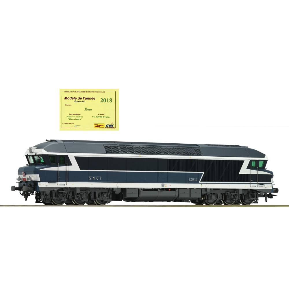 Locomotive Digital son Sound DIESEL CC 72000 72017 SNCF 1/87 HO ROCO
