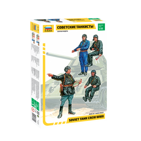 Equipage Char russe WW2 Tank crew WWII 1/35 ZVEZDA