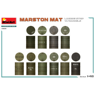 Plaque pour aérodrome Marston Mat. Landing Strip + futs WW2 maquette 1/48 MINIART