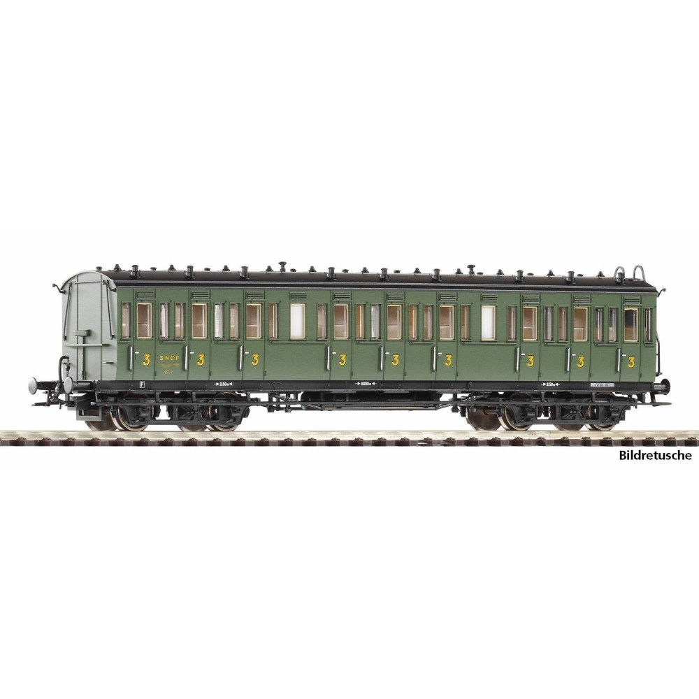 Voiture SNCF à bogies & compartiments 3Cl HO 1/87 PIKO