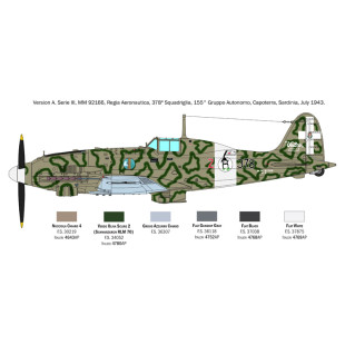Macchi MC 205 Veltro avion Italie WW2 maquette  1/32 ITALERI