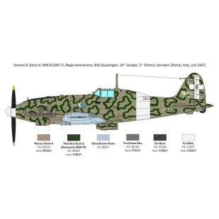 Macchi MC 205 Veltro avion Italie WW2 maquette  1/32 ITALERI
