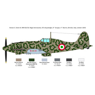 Macchi MC 205 Veltro avion Italie WW2 maquette  1/32 ITALERI