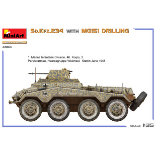 Camion char WW2 Sd.Kfz 234/4 8X8 & MG 151 triple maquette 1/35 MINIART