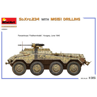 Camion char WW2 Sd.Kfz 234/4 8X8 & MG 151 triple maquette 1/35 MINIART