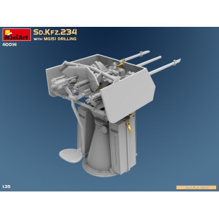 Camion char WW2 Sd.Kfz 234/4 8X8 & MG 151 triple maquette 1/35 MINIART