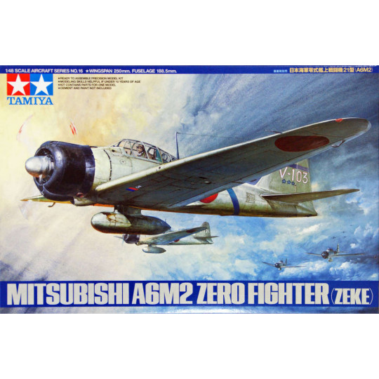 MITSUBISHI A6M2b Model 21 ZERO FIGHTER ZEKE 1/48 TAMIYA