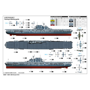 Porte avions WW2 USS CV-8 HORNET - 1941 maquette 1/200 I LOVE KIT