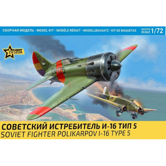 Chasseur soviétique WW2 Polikarpov I-16 maquette 1/72 ZVEZDA