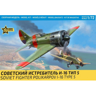 Chasseur soviétique WW2 Polikarpov I-16 maquette 1/72 ZVEZDA