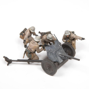 Figurines soldats allemands + canon PAK-36 anti-char maquette 1/35 ZVEZDA