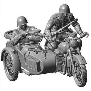 Equipage moto M-72 & side-car russe WW2 maquette 1/35 ZVEZDA