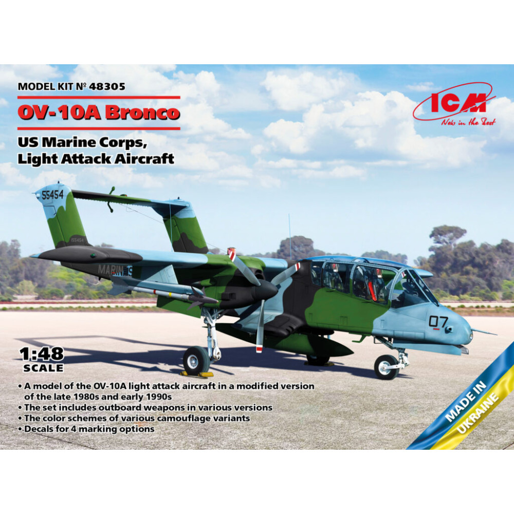 Avion US Marine Bronco OV-10A maquette 1/48 ICM
