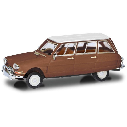 CITROËN AMI 6 break marron toit blanc 1/87 HERPA