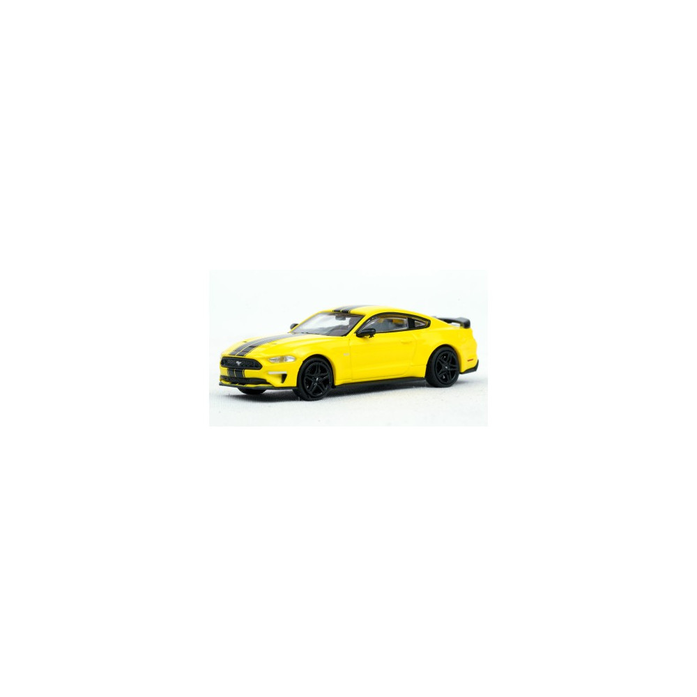 Ford Mustang 2018 jaune et noir  1/87 MINICHAMPS