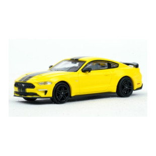 Ford Mustang 2018 jaune et noir  1/87 MINICHAMPS