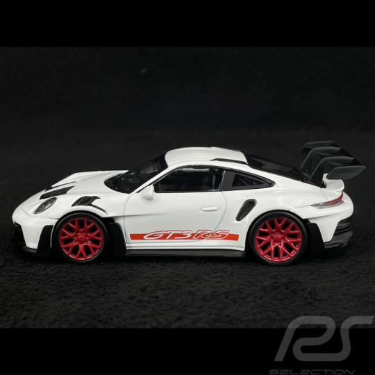 Porsche 911 GT3 RS coupé 2022 blanc et rouge 1/43 NOREV jet car