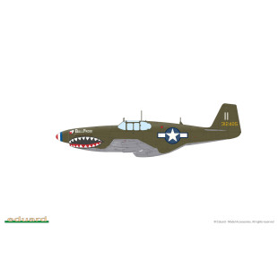 North American P-51B Mustang Bird cage canopy  1/48 maquette EDUARD Profipack
