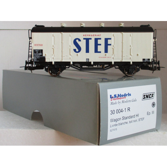 Wagon couvert isotherme frigo SNCF Hl "STEF" essieux 1/87 HO LS Models