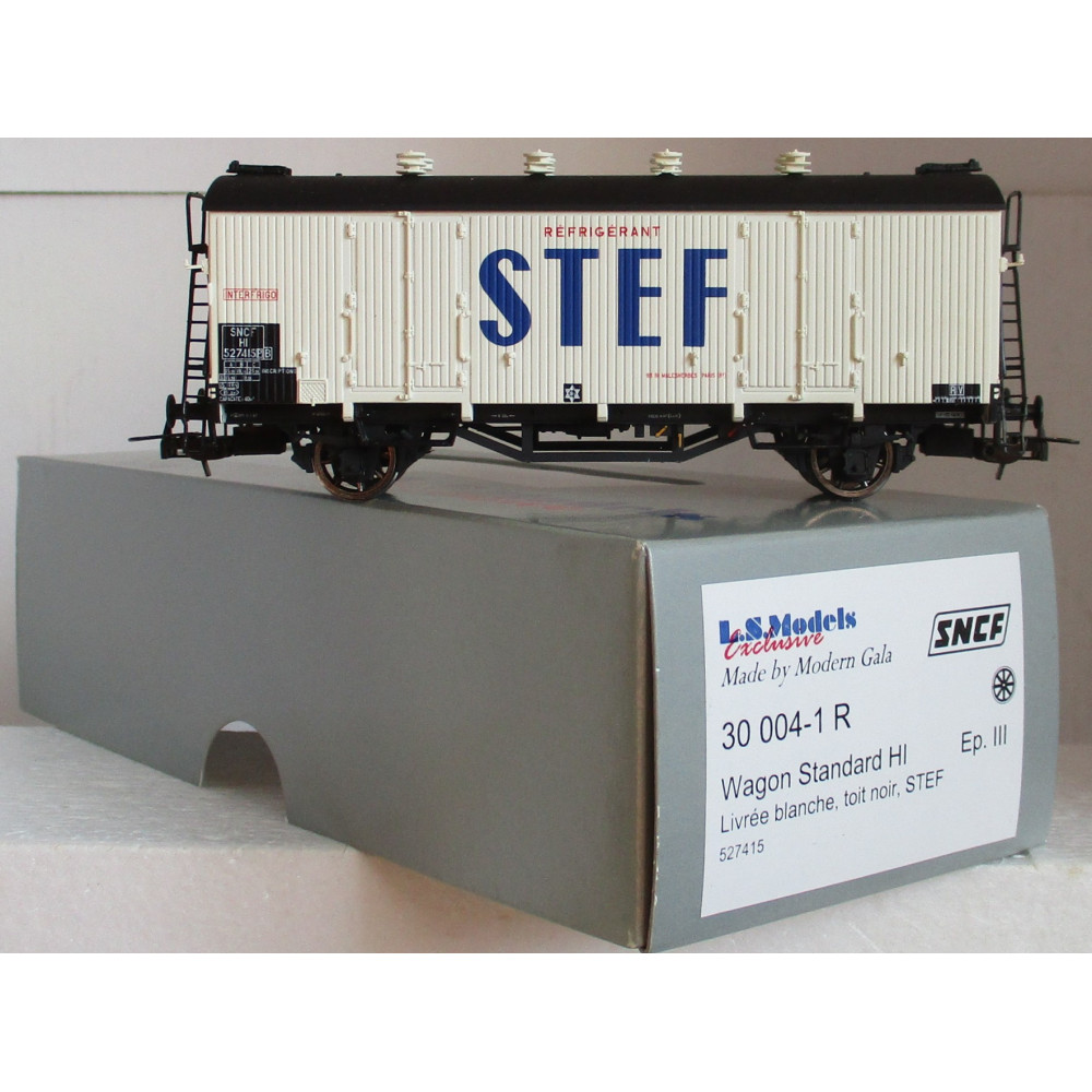 Wagon couvert isotherme frigo SNCF Hl "STEF" essieux 1/87 HO LS Models