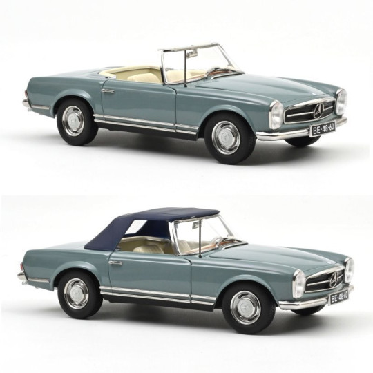 MERCEDES-BENZ 230 SL 1963 BLEU HORIZON 1/18 NOREV