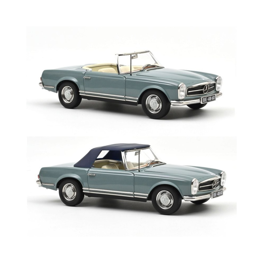 MERCEDES-BENZ 230 SL 1963 BLEU HORIZON 1/18 NOREV